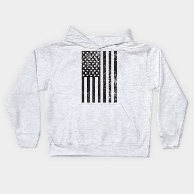 US Flag textured Kids Hoodie by Echo9Studio